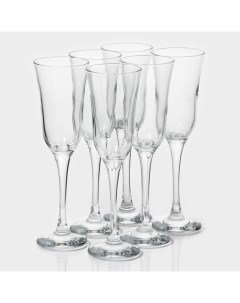 Набор бокалов для шампанского 10069609 6 шт Вальс 190 мл 6 7х22 5см Lav