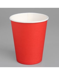 Стакан бумажный бумажный Красный для горячих напитков 250 мл диаметр 80 мм Take it easy