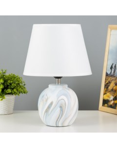 Настольная лампа Кристел Е27 40Вт бело голубой 22 5х22 5х32 5 см Risalux