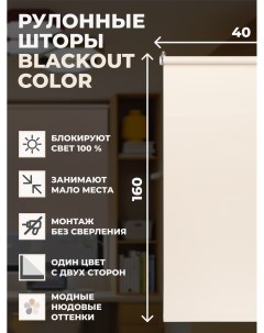 Рулонные шторы блэкаут Color 40х160 см Franc gardiner