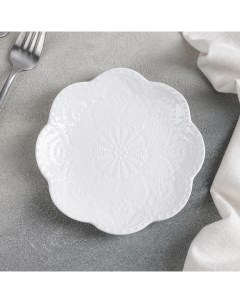 Тарелка десертная Сьюзен d 15 5 см цвет белый Доляна