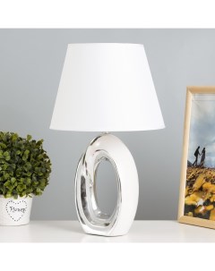Настольная лампа Кэтрин Е14 40Вт бело серебристый 25х25х40 см Risalux