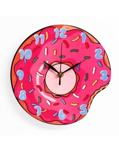 Часы настенные Пончик плавный ход 23 5 х 23 5 см Nobrand