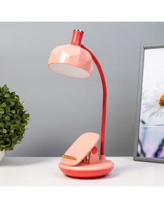 Настольная лампа Эдельс LED 3Вт 3000 6000К USB АКБ розовый 12 5х12 5х39 5 см Bazar
