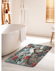Коврик для ванной туалета Леопард в цветах bath_429917_60x100 Joyarty