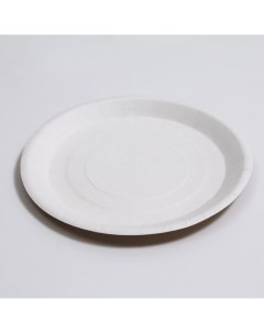 Бумажная тарелка крафтовая 18 х 18 см Nobrand