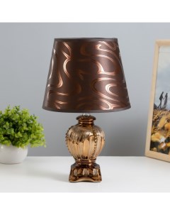 Настольная лампа Филиция Е14 40Вт шоколадно золотой 20х20х34см Risalux