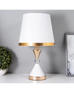 Настольная лампа Селеста E27 40Вт бело золотой Risalux
