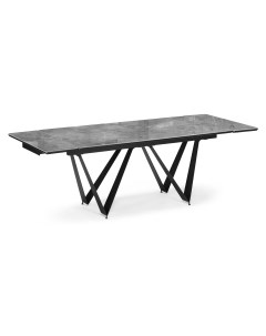Керамический стол Марвин 160 220 х90х76 серый глняец черный Мебельные решения