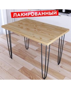 Стол кухонный Loft металл дерево 110x70х75 черные ножки Solarius