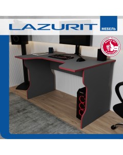 Стол игровой компьютерный Nordic антрацит красный Лазурит