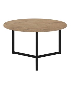 Журнальный столик круглый коричневый Ангара 68х68х39 см Современный стиль Лофт Сканди Ан Ангстрем