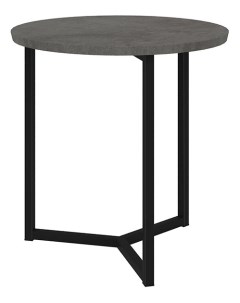 Журнальный столик круглый матовый чёрный Ангара 50х50х50 4 см Современный стиль Лофт Ска Ангстрем