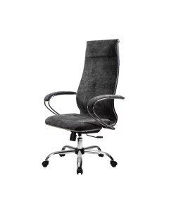 Офисное кресло Метта L 1m 42 K велюр темно серый хром