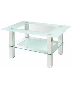 Журнальный стол Кристалл 2 Алюминий Прозрачное стекло Мебелик