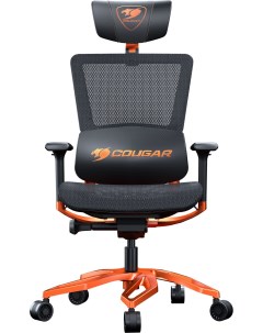 Игровое кресло ARGO Black Orange фабрика Сетка экокожа перфорированная Cougar