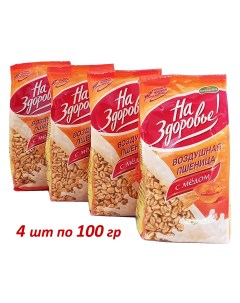 Готовый завтрак Воздушная пшеница с медом 4 шт по 100 г Кунцево