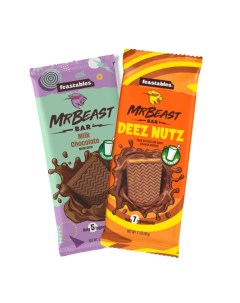 Набор шоколада Mr Beast Мистер Бист Milk Deez Nutz 60 г х 2 шт Feastables
