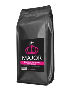 Кофе в зернах натуральный жареный Brazil Santos Fine Cup 1 кг Major