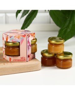 Набор Счастья в каждом моменте мед гречишный мед разнотравье мед таежный 3 шт х 30 Доброе здоровье