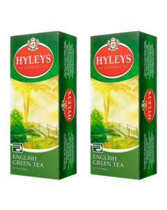 Чай в пакетиках Английский зеленый 25 пакетиков х 2 шт Hyleys