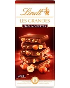 Шоколад Les Grandes темный пралине с фундуком 225 г Lindt