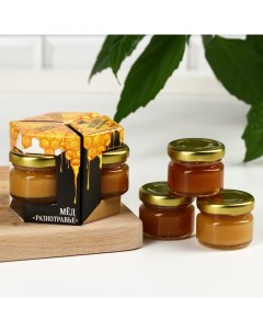 Набор Медовое наслаждение мед гречишный мед разнотравье мед таежный Доброе здоровье