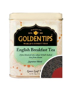 Чай черный Английский завтрак листовой 100 г Golden tips teas