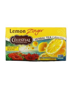 Травяной чай Lemon Zinger без кофеина 20 пакетиков 47 г Celestial seasonings