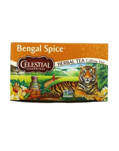 Травяной чай Bengal Spice без кофеина 20 пакетиков 47 г Celestial seasonings