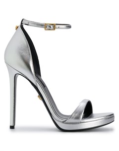 Versace босоножки с открытым носком и металлическим отблеском Versace