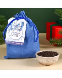 Чай черный в подарочном мешочке Уютной зимы с чабрецом 100 г Фабрика счастья