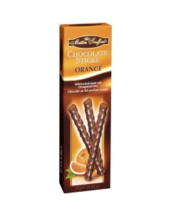 Шоколад фигурный молочный с апельсиновой начинкой в палочках 75 г Maitre truffout