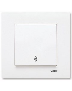 Выключатель 1 кл проходной переключатель Karre белый встроенный монтаж 90960004 Viko