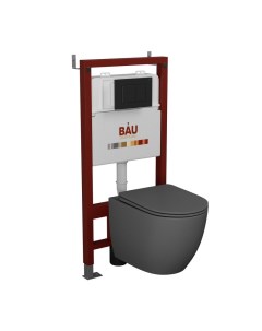 Комплект BAU 6 в 1 инсталляция BAU PRO унитаз Bau Dream сиденье клавиша BAU Stil Bauedge
