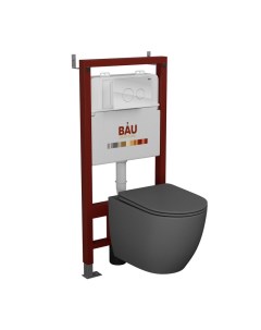 Комплект BAU 6 в 1 инсталляция BAU PRO унитаз Bau Dream сиденье клавиша BAU Dream Bauedge
