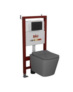 Комплект BAU 6 в 1 инсталляция BAU PRO унитаз Bau Stil клавиша BAU Soul Bauedge