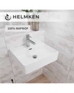 Накладная раковина для ванной 47850000 фарфор 50 см крепления перелив Helmken