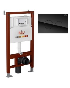 Инсталляция BAU PRO Q111300 Q0001 для подвесного унитаза клавиша смыва из стекла BAU Dream Bauedge