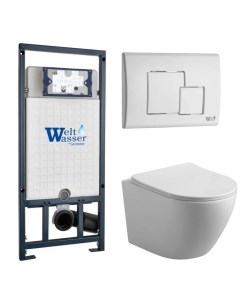 Комплект безободкового унитаза с инсталляцией MARBERG 507 SE WT унитаз 530185 Weltwasser