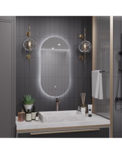 Зеркало для ванной Олимпия 90 50 с холодной LED подсветкой и антизапотеванием Alias