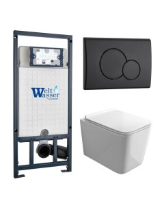 Комплект безободкового унитаза с инсталляцией MARBERG 507 RD BL унитаз A05S Weltwasser