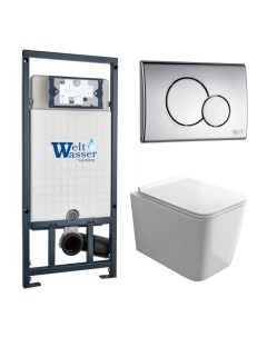 Комплект безободкового унитаза с инсталляцией MARBERG 507 RD CR унитаз A05S Weltwasser