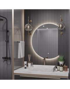 Зеркало для ванной Дафна 70 50 с нейтральной LED подсветкой обрез справа Slavio maluchini