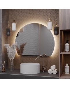 Зеркало для ванной Дафна 90 70 с нейтральной LED подсветкой обрез снизу Slavio maluchini