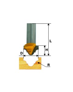 Фреза по дереву пазовая фасонная O19х13 R4 0 твердосплав ц хв 12 бокс Энкор