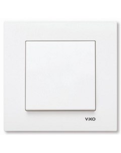 Выключатель Karre одноклавишный белый встроенный монтаж 90960001 Viko