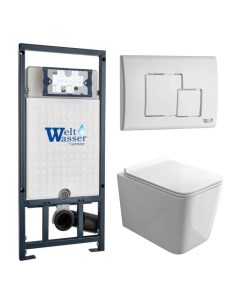 Комплект безободкового унитаза с инсталляцией MARBERG 507 SE WT унитаз A05S Weltwasser