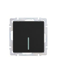 Выключатель 1 клавишный с индикатором Smart Buy Нептун SBE 05b 10 SW1 1 черный Smartbuy