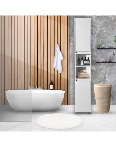 Шкаф пенал для ванной Комнаты Модерн 30 x 30 высота 180см белый Nobrand